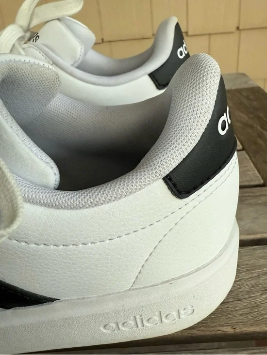 Adidas Grand Court 2.0 White Black Stripe Sneakers Women’s 7 - Picture 4 of 14